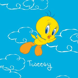 Looney Tunes Tweety Bird Flying Playstation 3 & PS3 Skin